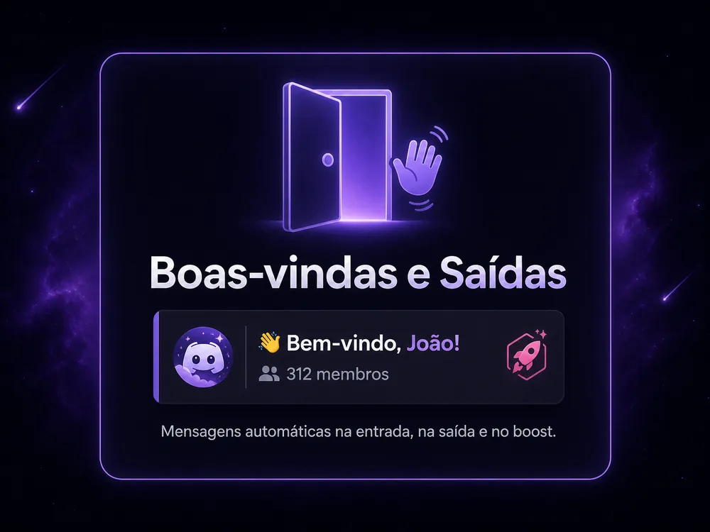 Boas-vindas e Saídas
